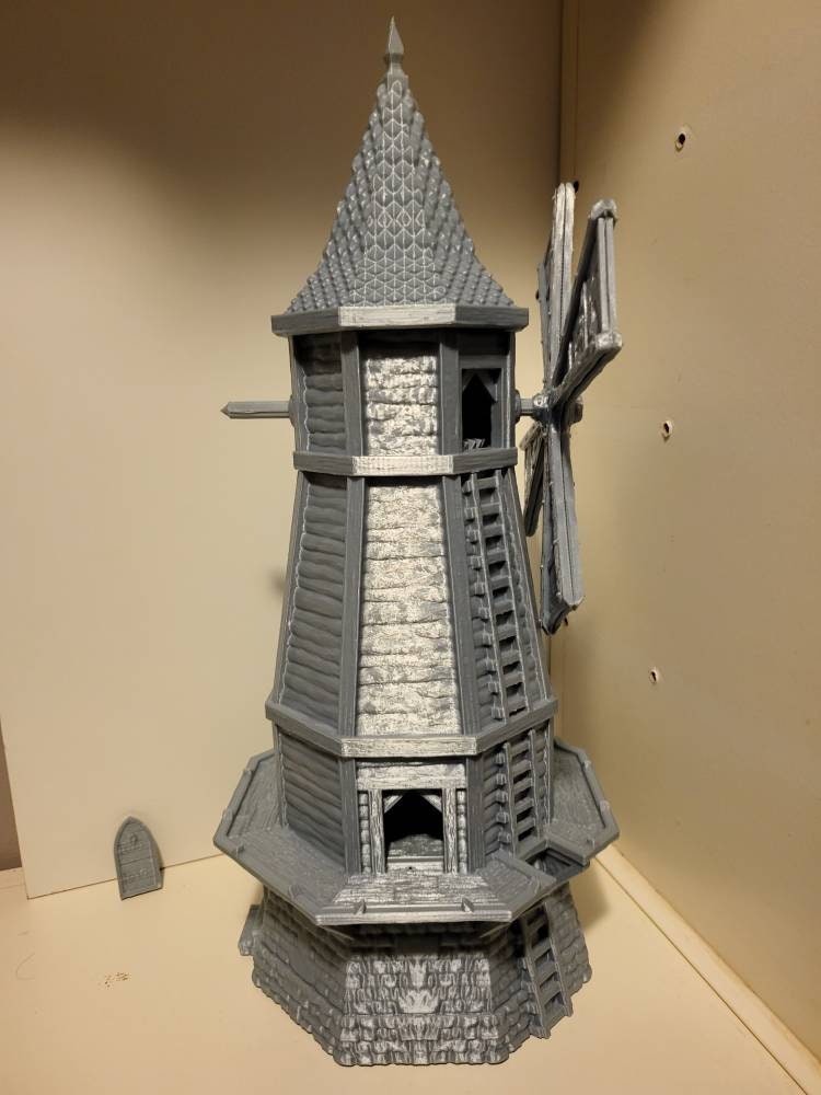 Medieval Windmill, Tabletop Terrain, Gaming Miniature, Tabletop Scenery