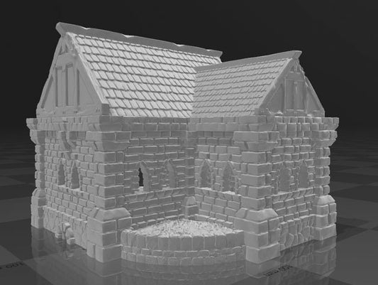 Ulvheim House 28mm scale - Expandable. Floor 1 floor 2 & Roof - Warhammer - Dungeons and Dragons - 28mm Terrain - warhammer terrain