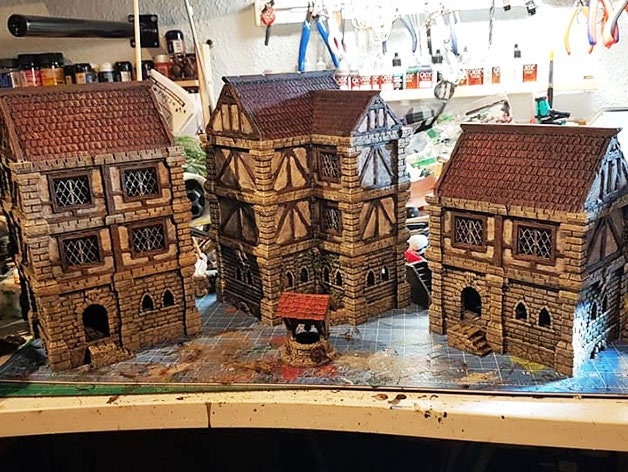 Ulvheim House 28mm scale - Expandable. Floor 1 floor 2 & Roof - Warhammer - Dungeons and Dragons - 28mm Terrain - warhammer terrain