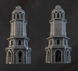 Dark Realms, Tower, Tower Ruins, Arkenfel, Tower or Sorrow, Warhammer, Dungeons and Dragons, Warhammer Terrain, gift, Terrain Gift, 28mm terrain, Tabletop Terrain, Atlantis