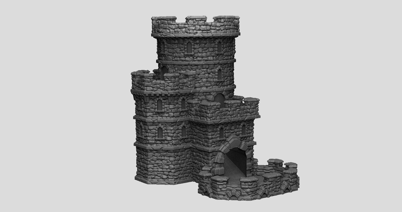 DnD Miniature, 40k Terrain, Train Terrain, Tabletop Town, Tabletop Game, Dnd Table, DND Terrain, DND Miniatures, gaming terrain, 28mm Castle, 28mm Terrain, warhammer, time keeper