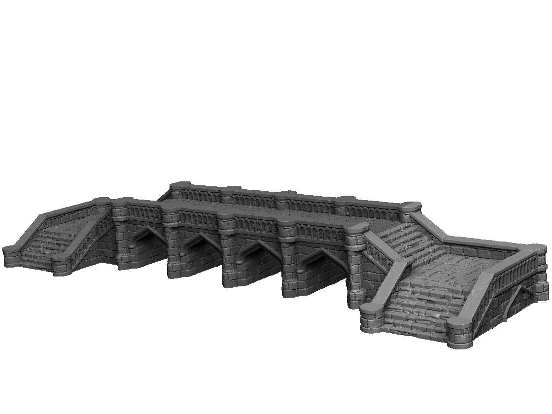 Stone Bridge - Modular - Scalable - Dark Realms 28mm - Warhammer - Dungeons and Dragons - 28mm Terrain - warhammer terrain