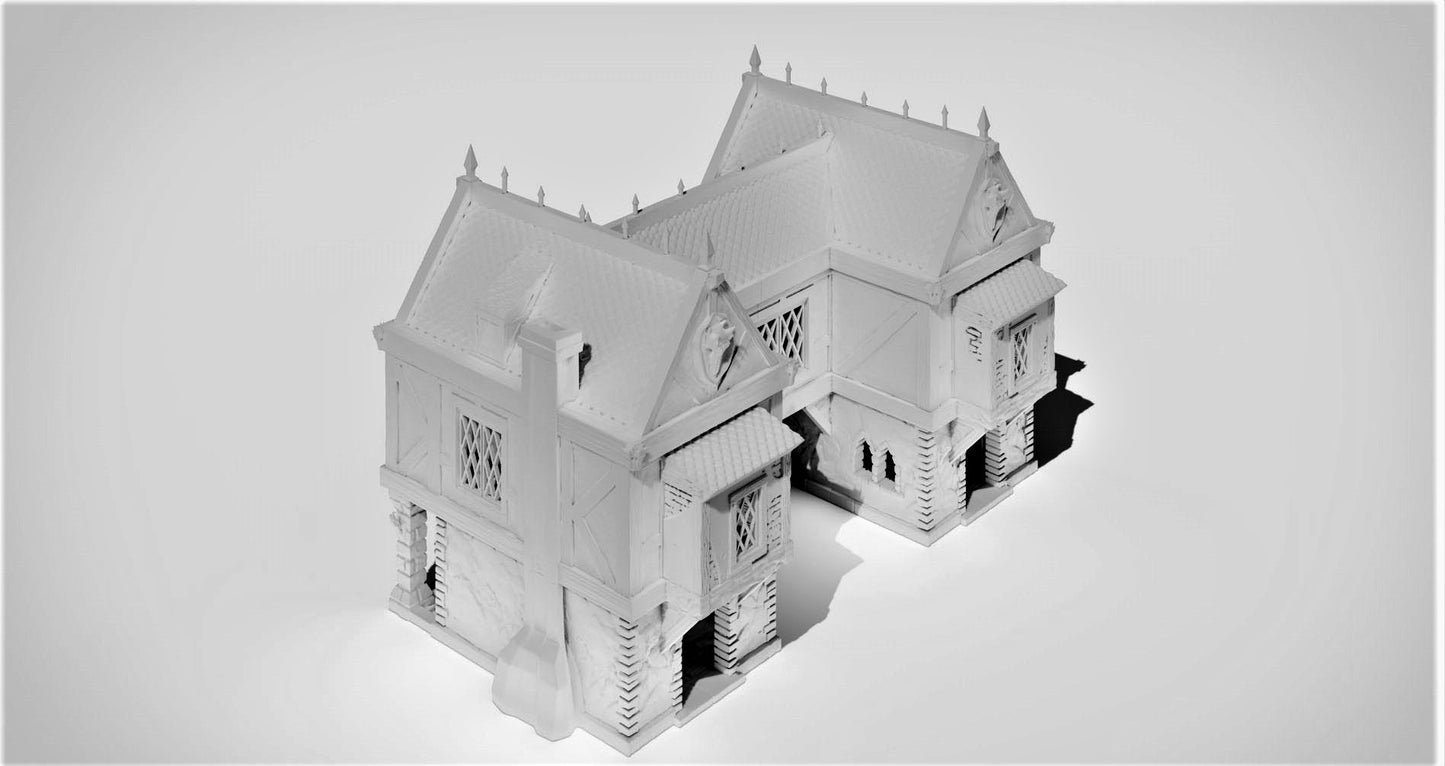 Guild Hall - Dragons Twins 28mm scale Guild Hall - Drennheim - Warhammer - Dungeons and Dragons - 28mm Terrain - warhammer terrain