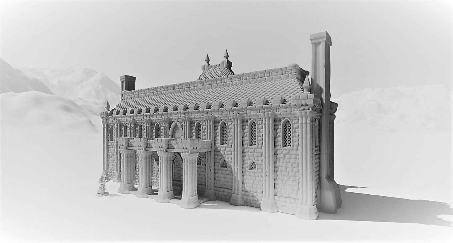 Noble House, Dungeons and Dragons, Tolkien, Fantasy, Fantasy Terrain, 28mm Terrain, Castle, Estate, Noble, Warhammer, Warhammer terrain, Manor, Great Hall, Dnd terrain, Adventure Terrain, Tabletop Gaming, Rpg, Role Playing, Tabletop Adventure