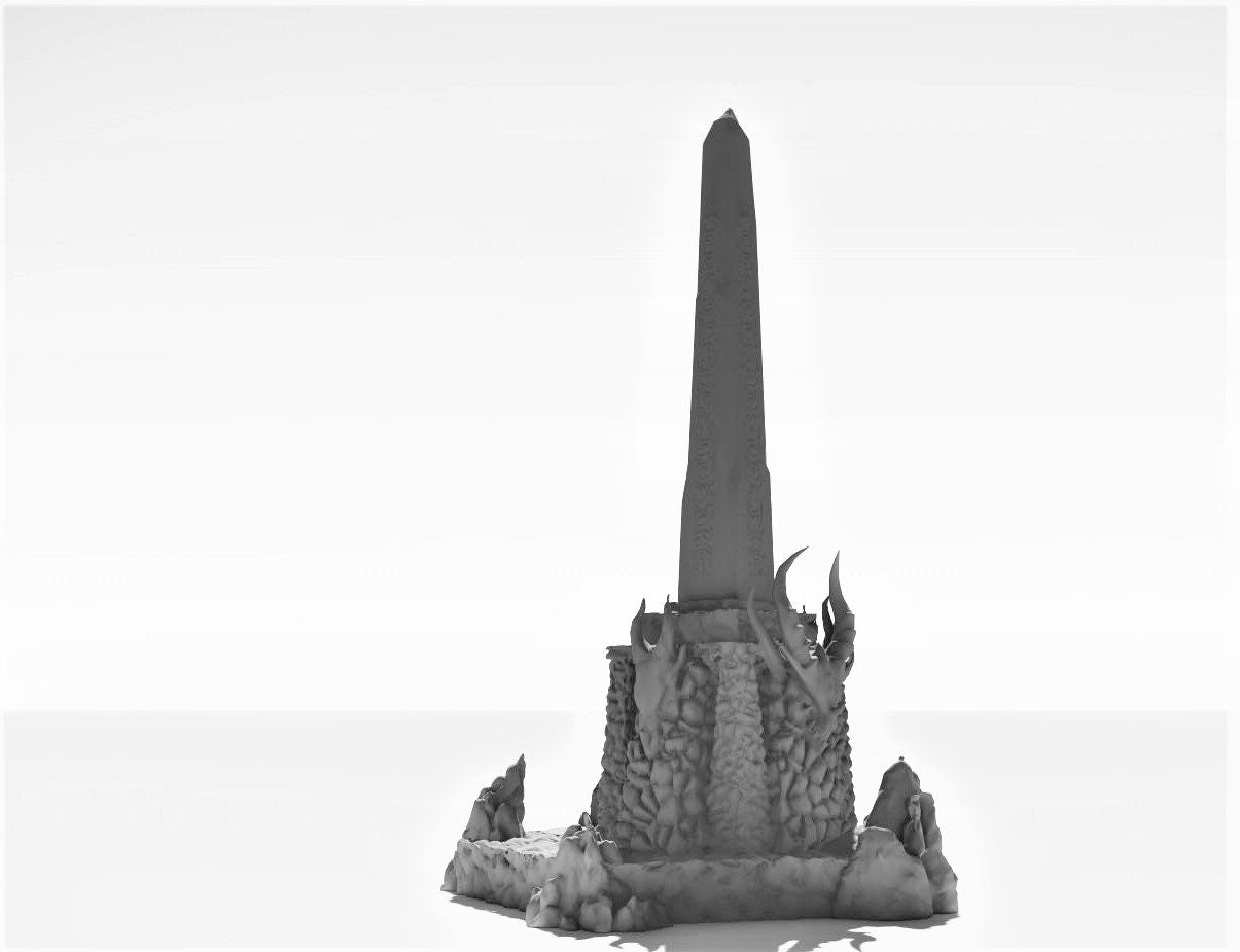 The Cursed Obelisk - 28mm Scale - Town Centerpiece - Warhammer - Dungeons and Dragons - 28mm Terrain - warhammer terrain