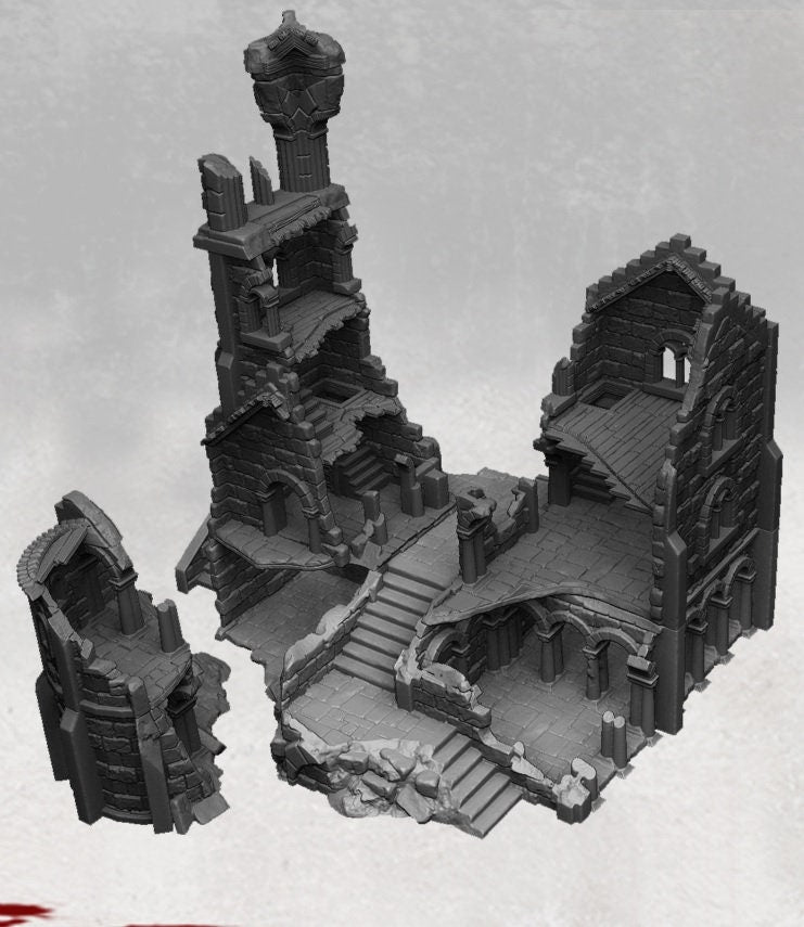 Arkenfel City Building 6 - Dark realms - 28mm Terrain - Warhammer - Dungeons and Dragons popular - 28mm Terrain - warhammer terrain