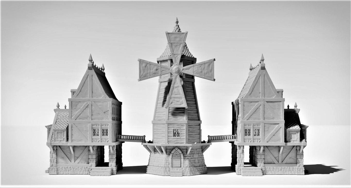 Medieval Windmill, Tabletop Terrain, Gaming Miniature, Tabletop Scenery