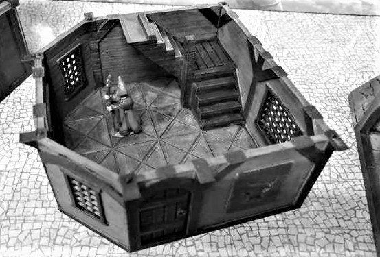 DnD Miniature, 40k Terrain, Train Terrain, Tabletop Town, Tabletop Game, Dnd Table, DND Terrain, DND Miniatures, gaming terrain, Mage, Powerful wizard, wizard, mage house, magic user, sorcerer, fireball, tabletop, magic