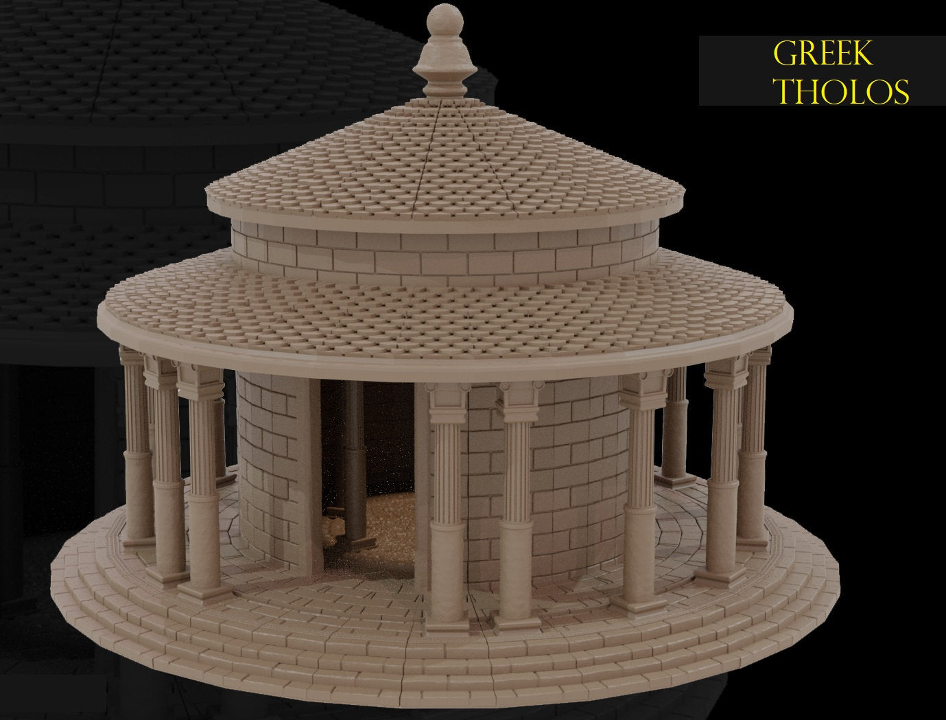 greek Temple, Tholos,Greek,dnd terrain, Dungeons and Dragons, Dungeon Master, Bundle, board game, warhammer 40k, star wars, dnd dice, birthday gift, miniatures, role playing games, cyberpunk, Desert Terrain, PLA, 3D Print, 28mm, Set, Tabletop