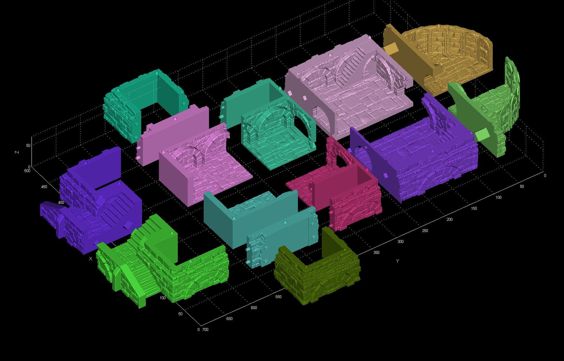 Dark Realms Arkenfel - Hall Building Multi Level 28mm Terrain - Warhammer - Dungeons and Dragons - 28mm Terrain - warhammer terrain