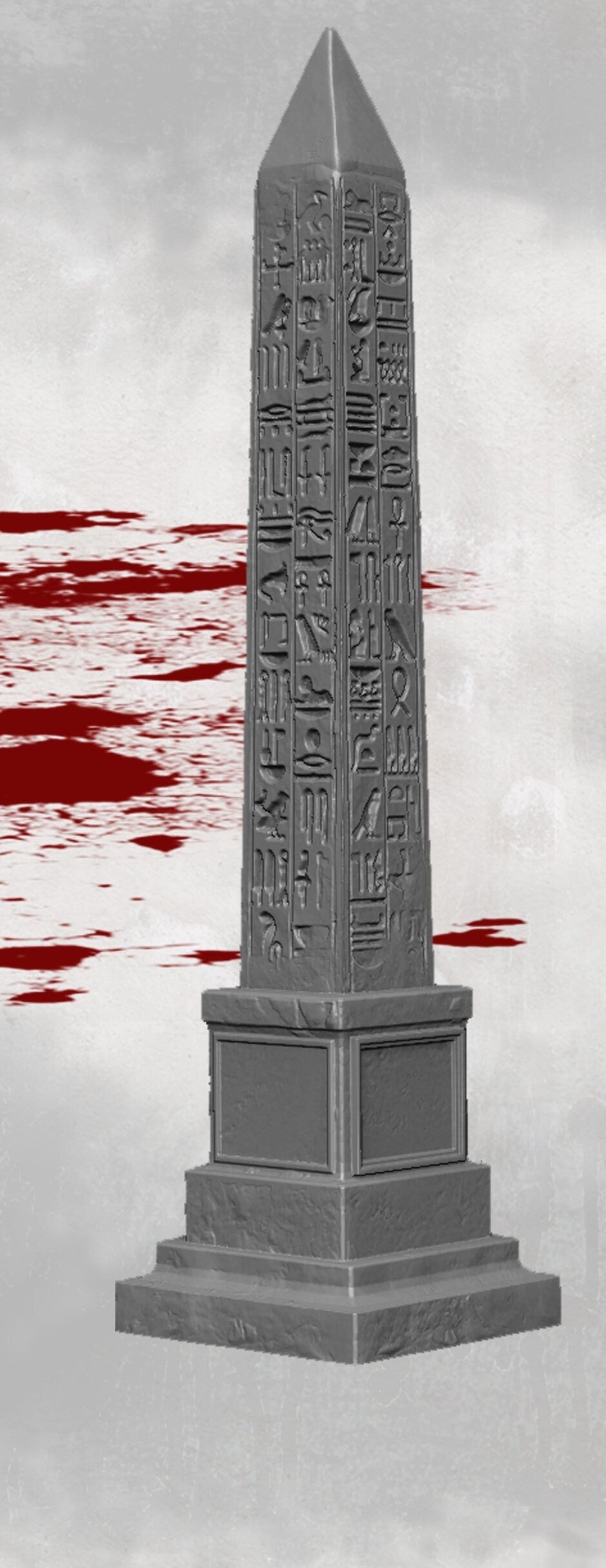 Dungeons and Dragons, Obelisk, Aeterna, tabletop, Minis, centerpiece, Warhammer Terrain, DnD terrain, Gift, Fantasy Terrain, Tower Terrain, Terrain, 32mm Terrain, Fantasy, Egypt Egyptian Terrain, Desert Terrain, hieroglyphs, Egyptian hieroglyphs