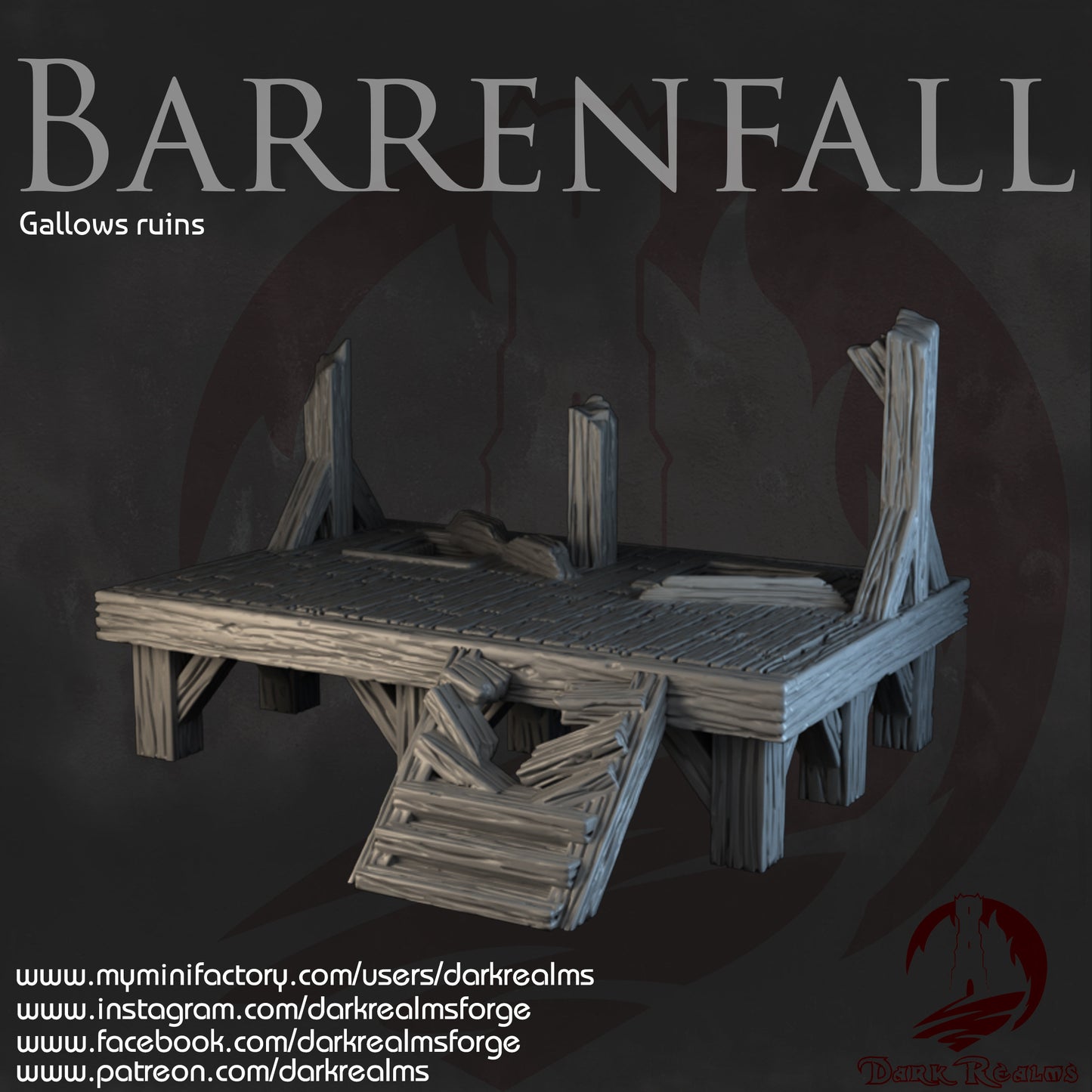 Ruins, Barenfall, Ruin terrain, War Terrain, Dark Realms, Tower, Tower Ruins, Arkenfel, Tower or Sorrow, Warhammer, Dungeons and Dragons, Warhammer Terrain, gift, Terrain Gift, 28mm terrain, Tabletop Terrain