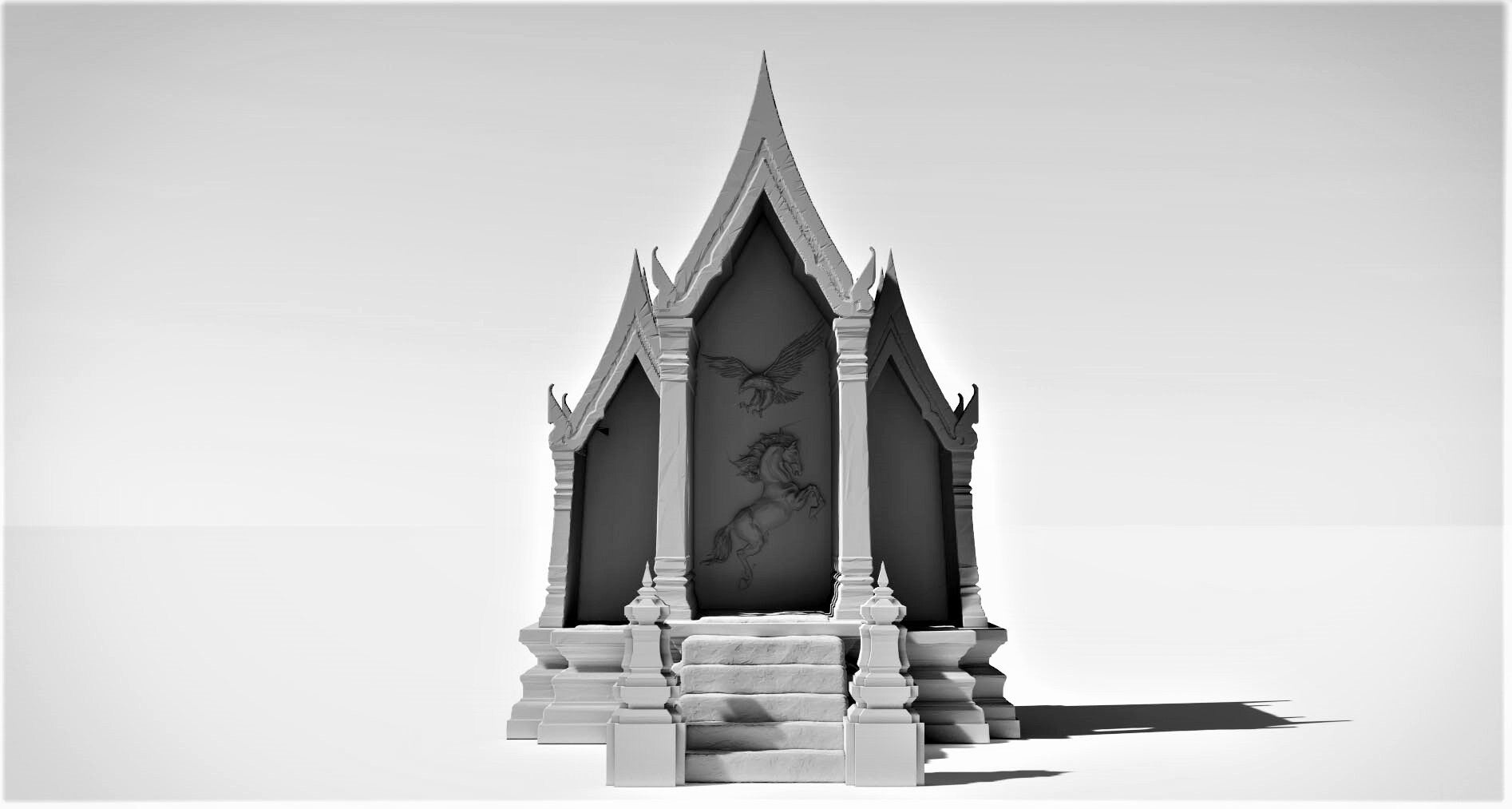 Religious Shrines - Set of 4 Pieces - Tabletop Gaming - Dungeons and Dragons - 28mm Terrain - warhammer terrain - Warhammer - 28mm