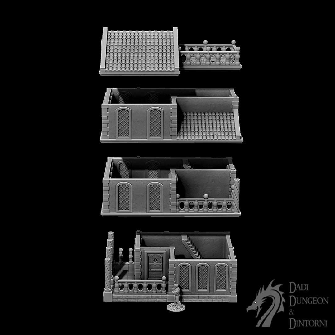 Salmytia Mansion - Mid City Executive House - Terrain - Warhammer - Dungeons and Dragons - 28mm Terrain - warhammer terrain