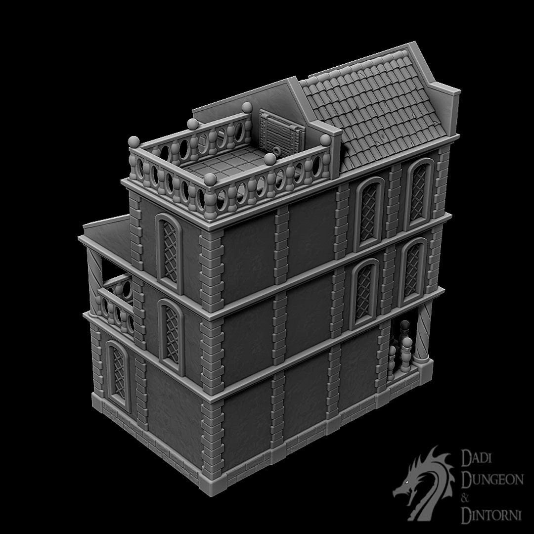 Salmytia Mansion - Mid City Executive House - Terrain - Warhammer - Dungeons and Dragons - 28mm Terrain - warhammer terrain