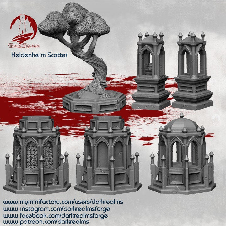 Heldenheim Landmark Scatter pack - - Dungeons and Dragons - 28mm Terrain - terrain - Dark Realms