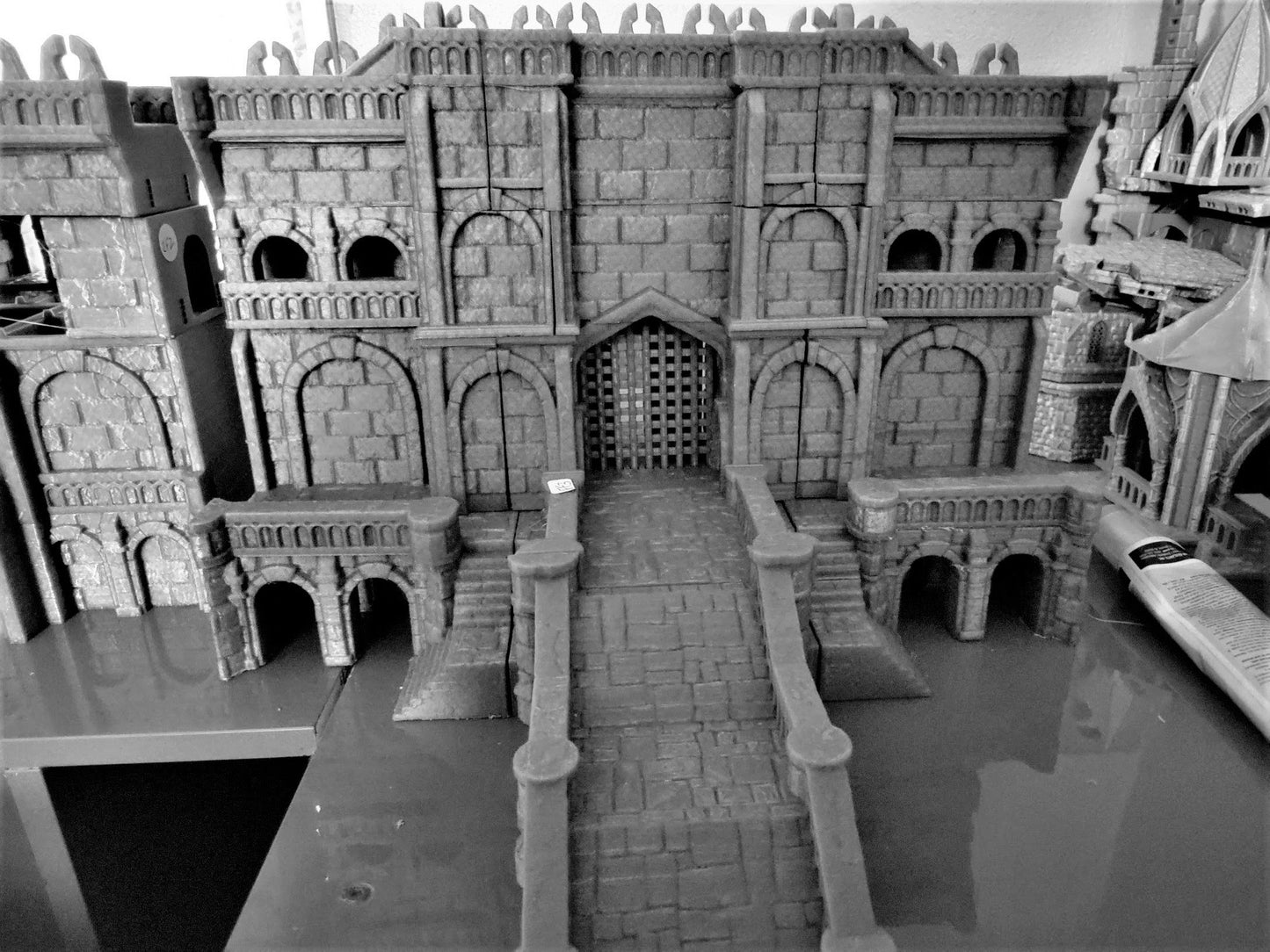 Tower, Tower Ruins, Drennheim, Wall System, Warhammer, Dungeons and Dragons, Warhammer Terrain, Terrain Gift, 28mm terrain, Tabletop Terrain, Defense, Walls, Gates, Gateway, Gate, Stronghold, castle, Castle Walls, Raid, Archer Towers, Dark Tower