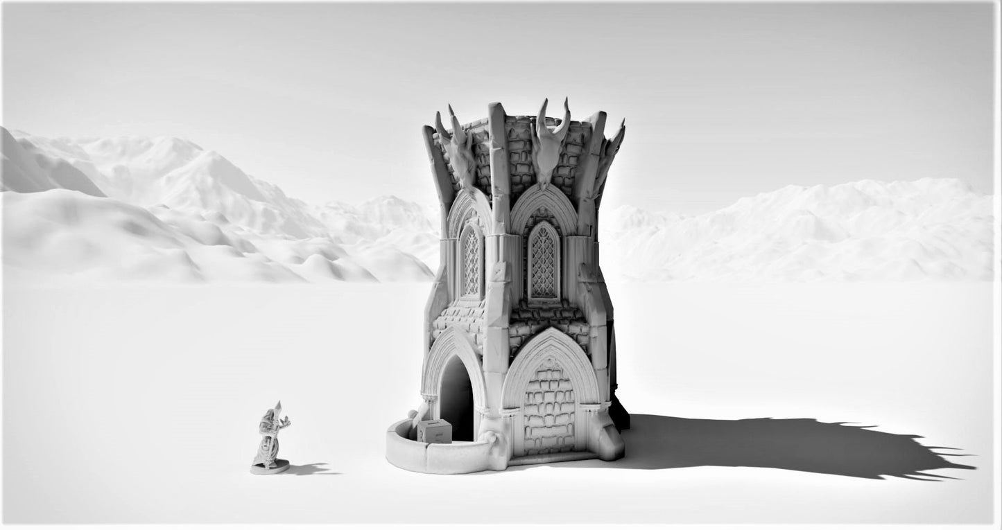 Elvish Dice Tower, Tabletop Terrain, Gaming Miniature, Tabletop Scenery