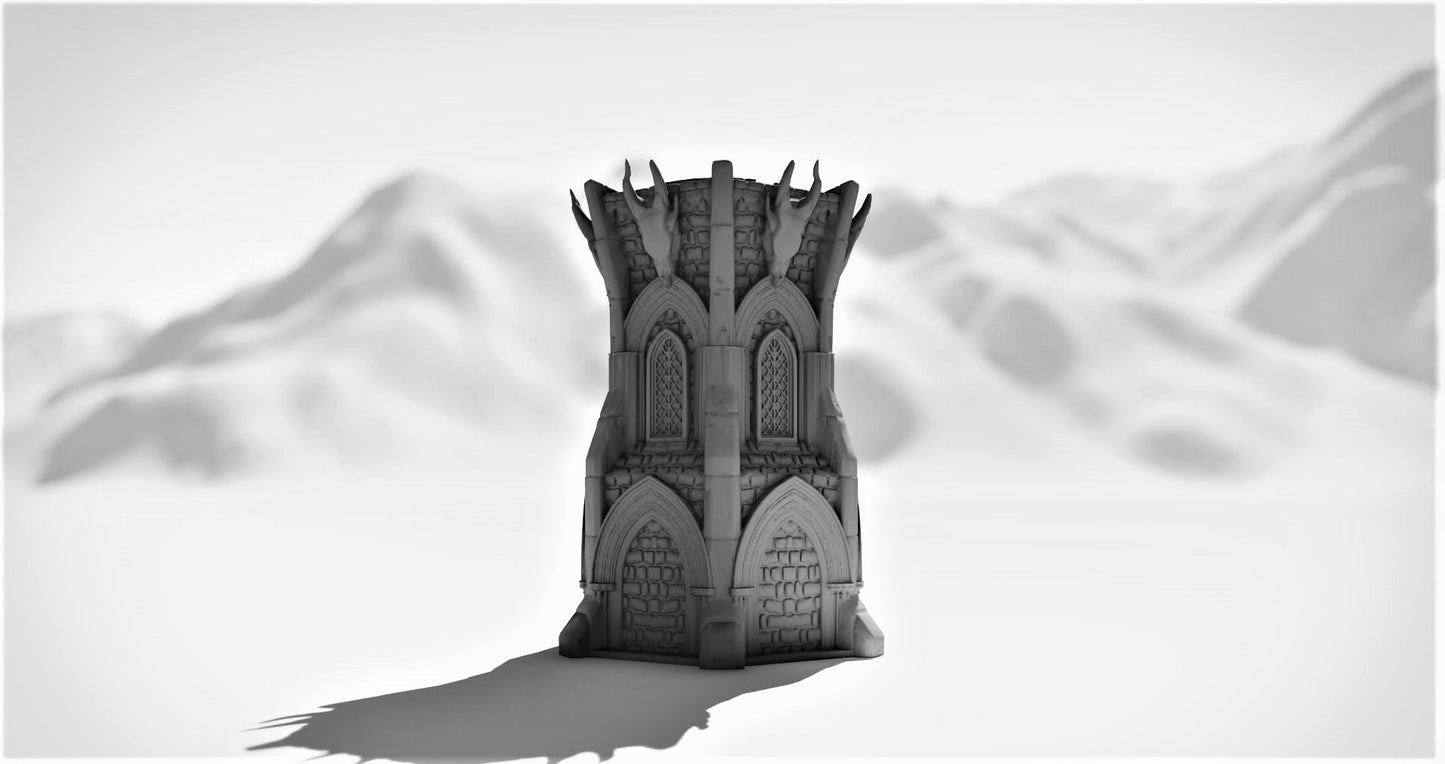 Elvish Dice Tower, Tabletop Terrain, Gaming Miniature, Tabletop Scenery