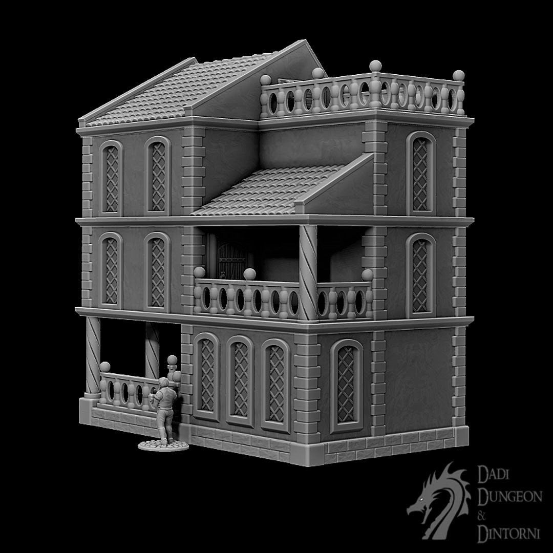 Salmytia Mansion - Mid City Executive House - Terrain - Warhammer - Dungeons and Dragons - 28mm Terrain - warhammer terrain