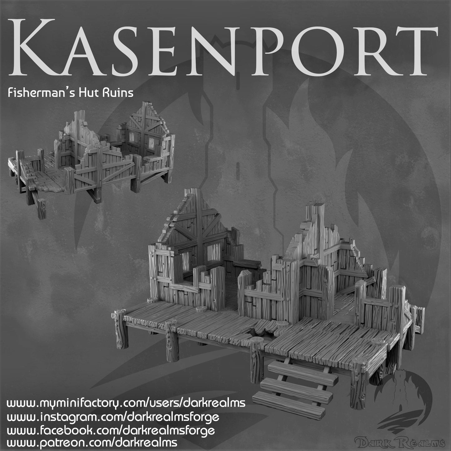 Fishermans Ruins - Kasenport - Dark Realms - Warhammer - Dungeons and Dragons - 28mm Terrain - warhammer terrain