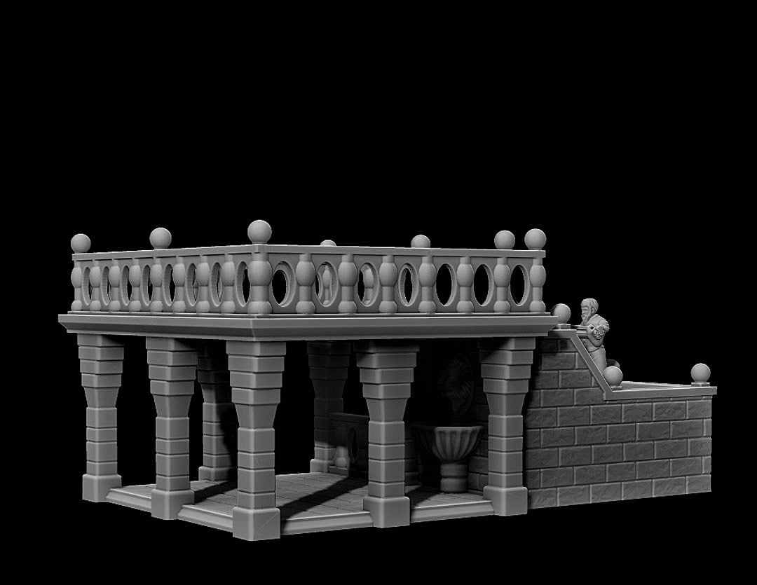 Brothel, Party house, gift, Christmas, Castle Terrain, wargaming, Dungeons and Dragons, miniatures, 3D printed, Fantasy Inn, Fantasy Terrain, RPG Terrain, Age of Sigmar, Fantasy Village, Tabletop, Tabletop terrain, Tabletop RPG, Buildings, Plaza