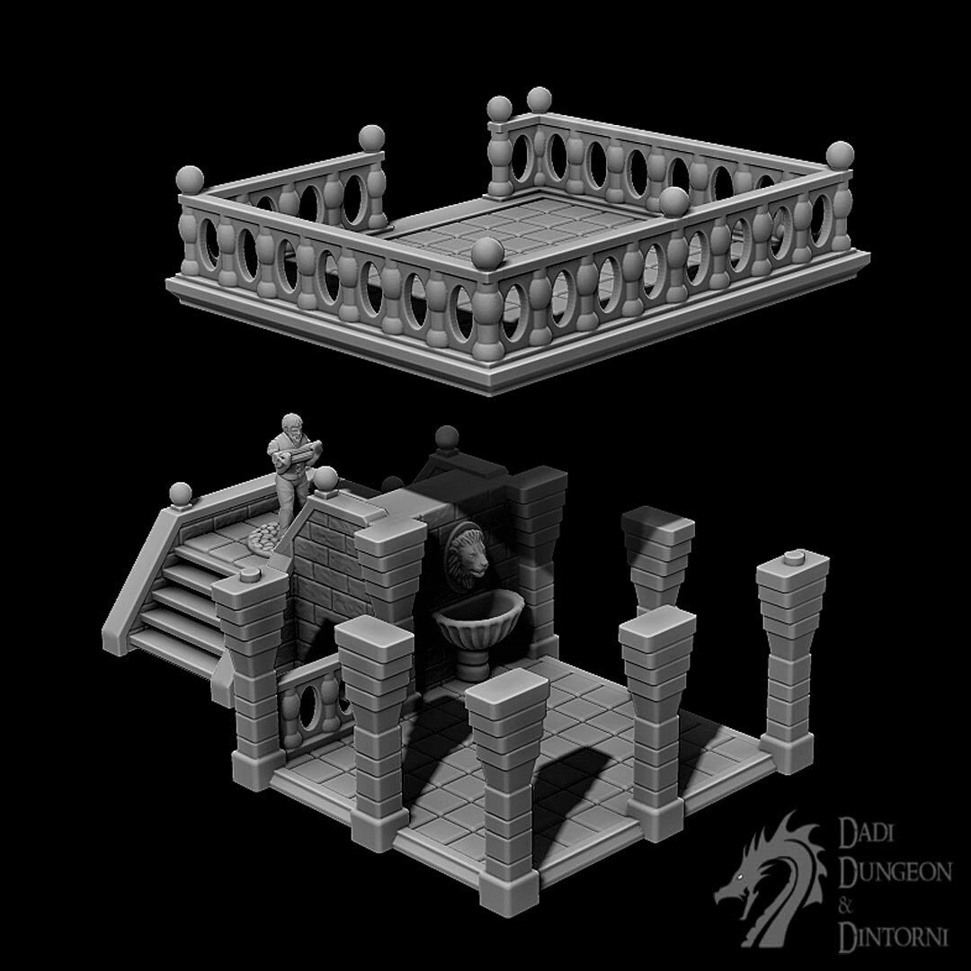 Brothel, Party house, gift, Christmas, Castle Terrain, wargaming, Dungeons and Dragons, miniatures, 3D printed, Fantasy Inn, Fantasy Terrain, RPG Terrain, Age of Sigmar, Fantasy Village, Tabletop, Tabletop terrain, Tabletop RPG, Buildings, Plaza