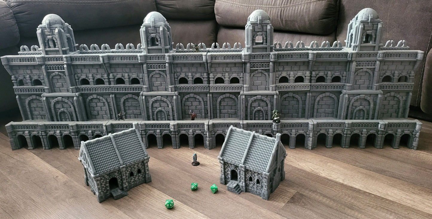 Wall Tower - Wall System - Straight Tower - Guard Tower - Dungeons and Dragons - 28mm Terrain - Warhammer terrain