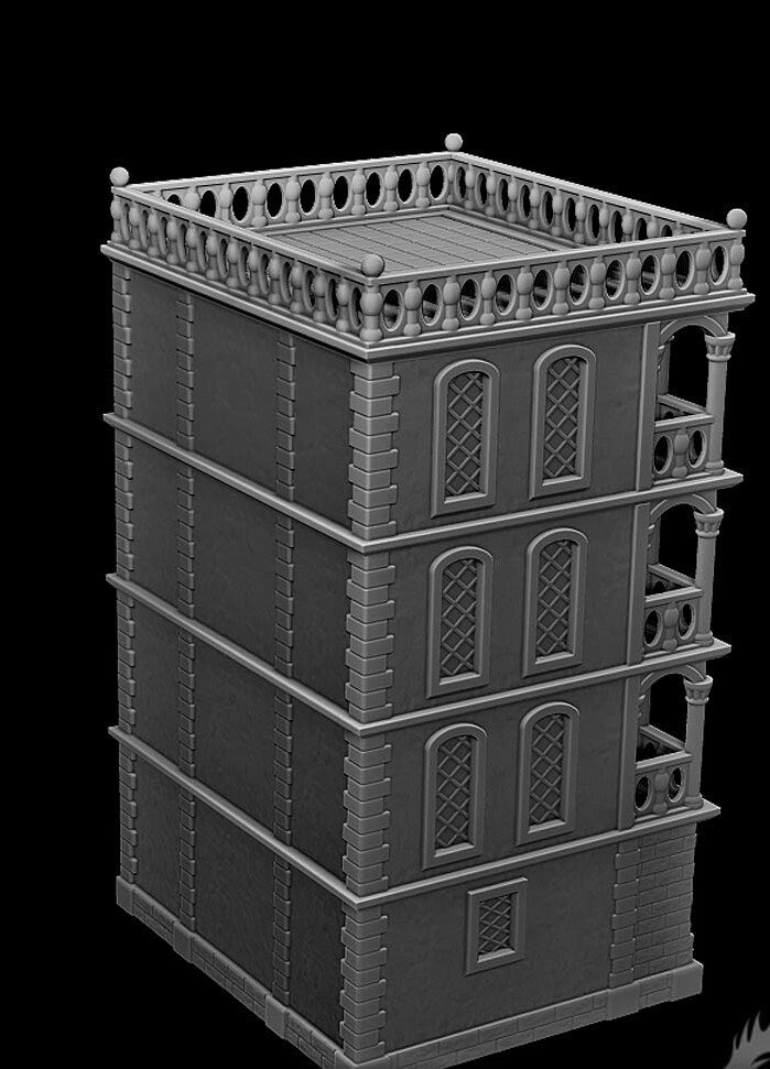 Ca Dario - City Mansion - City Block Building - Dungeons and Dragons - Warhammer - Terrain - City Terrain - City Building - 28mm Terrain