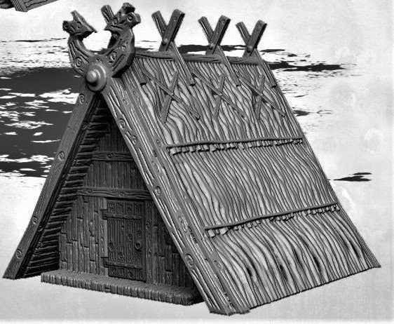 Invaders Tents - Viking Huts - Viking Invaders - Dark Realms - 28mm Terrain - terrain - - Dungeons and Dragons - Tableop