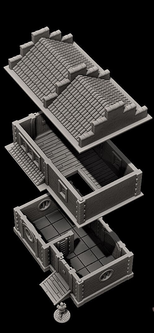 Storage, storehouse, Store, City Storage, Salmythia, tabletop terrain, Storage Terrain, Goods, Warehouse, Wares, Gaming,Christmas, Castle Terrain, wargaming, Dungeons and Dragons, Fantasy Terrain, Tabletop, Tabletop terrain, Tabletop RPG