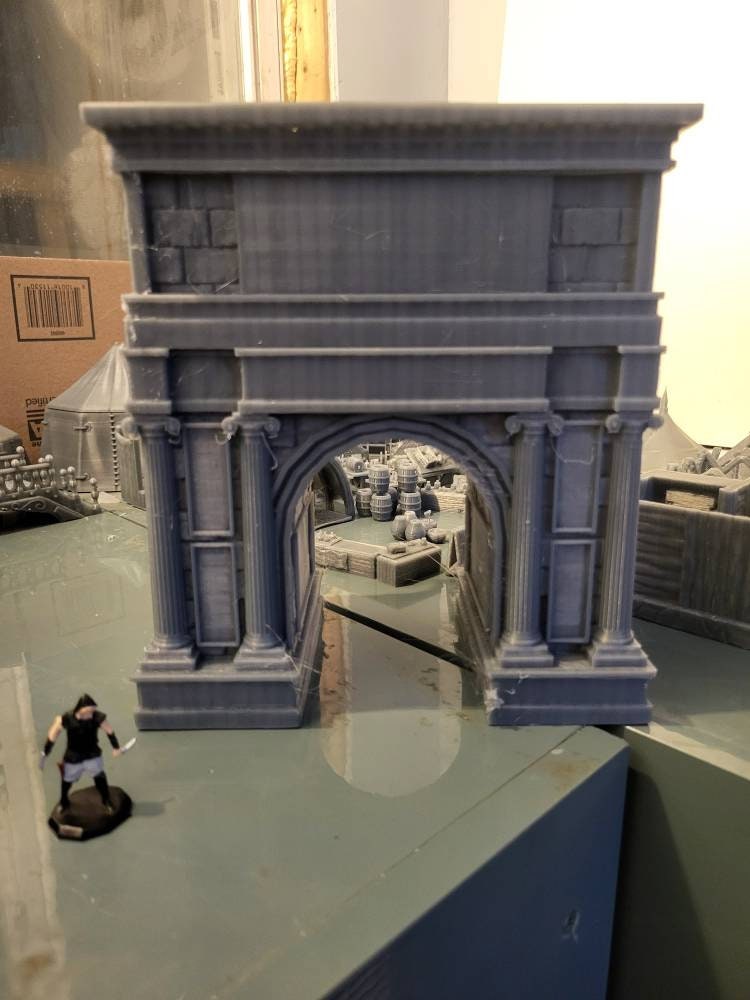 Triumphal Arch - City of Aeterna - Dark Realms - Warhammer - Dungeons and Dragons - 28mm Terrain - warhammer terrain - Pathfinder - AoS