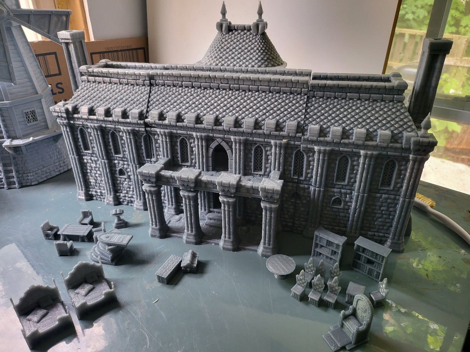 Noble House, Dungeons and Dragons, Tolkien, Fantasy, Fantasy Terrain, 28mm Terrain, Castle, Estate, Noble, Warhammer, Warhammer terrain, Manor, Great Hall, Dnd terrain, Adventure Terrain, Tabletop Gaming, Rpg, Role Playing, Tabletop Adventure