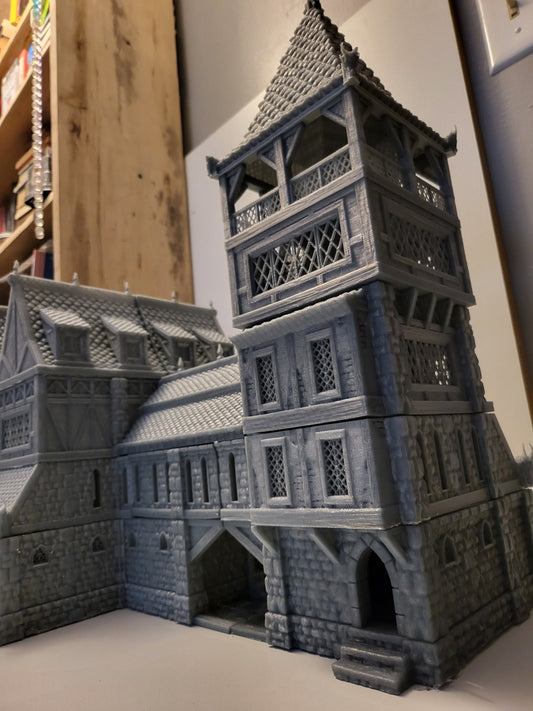 Manor, estate, noble house, Noble estate, Stonewall Castle, Warhammer Terrain, Dungeons and Dragons, Warhammer, Terrain, Gaming Fortress, DND Fort, Fantasy Castle, Defensive Castle, Dark Palace