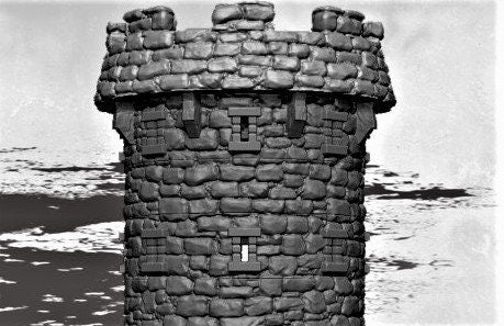 Dark Realms, Tower, Harbor Tower, Harbor, Tower of Sorrow, Warhammer, Dungeons and Dragons, Warhammer Terrain, gift, Terrain Gift, 28mm terrain, Tabletop Terrain, Sea Tower, sea Fort, Fort, Tower Fort, Harbor Fort, Defense