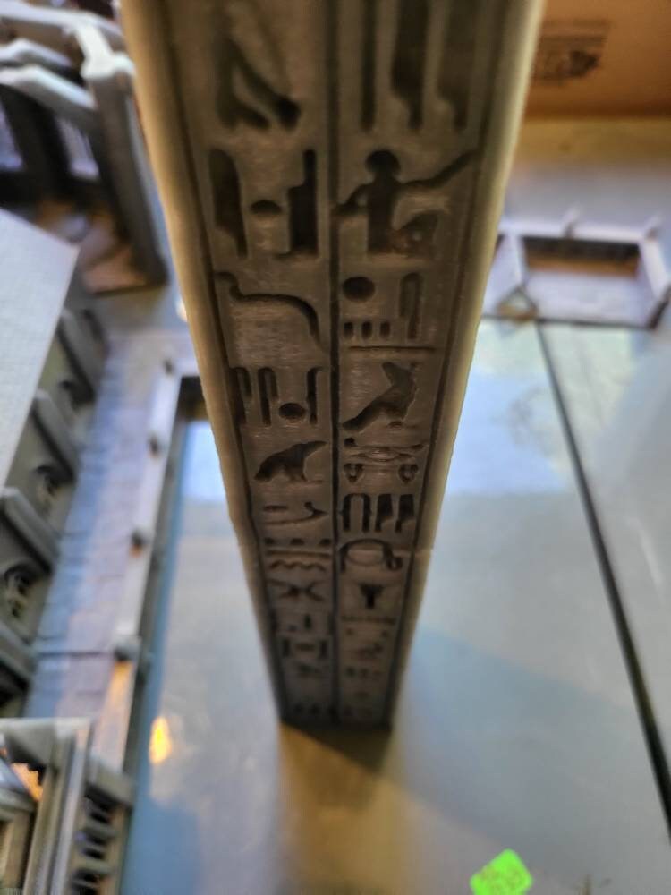 Dungeons and Dragons, Obelisk, Aeterna, tabletop, Minis, centerpiece, Warhammer Terrain, DnD terrain, Gift, Fantasy Terrain, Tower Terrain, Terrain, 32mm Terrain, Fantasy, Egypt Egyptian Terrain, Desert Terrain, hieroglyphs, Egyptian hieroglyphs