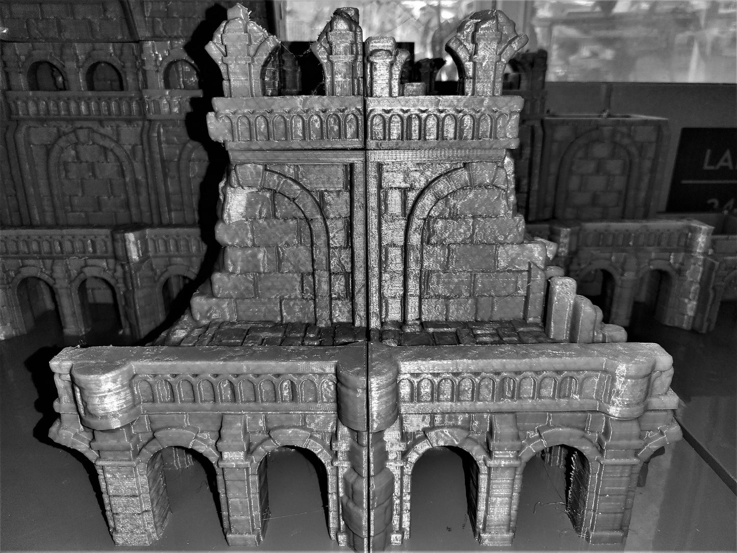 Dark Realms, Tower, Tower Ruins, Arkenfel, Warhammer, Dungeons and Dragons, Warhammer Terrain, gift, Terrain Gift, 28mm terrain, Tabletop Terrain, Walls, Wall Ends, Ruins, Wall End Ruins, Broken Wall, Ruined Wall, Wall, Crumbled Wall, walls, Gondor