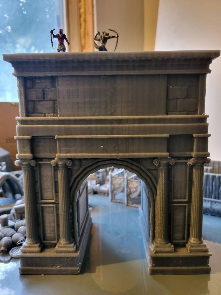 Triumphal Arch - City of Aeterna - Dark Realms - Warhammer - Dungeons and Dragons - 28mm Terrain - warhammer terrain - Pathfinder - AoS