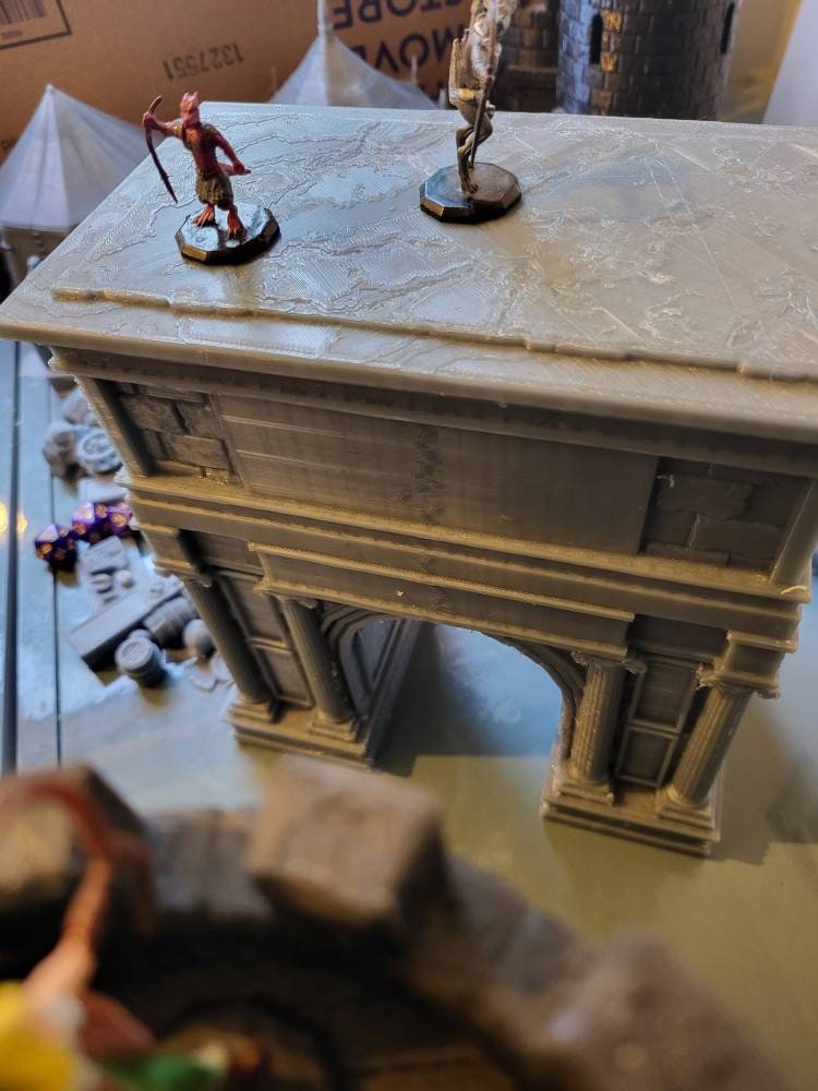 Triumphal Arch - City of Aeterna - Dark Realms - Warhammer - Dungeons and Dragons - 28mm Terrain - warhammer terrain - Pathfinder - AoS