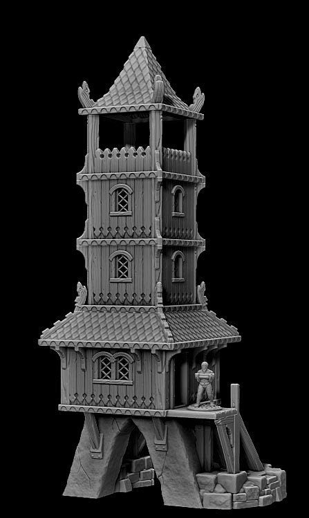 Lake District Tower House - Dungeons and Dragons - 15mm Terrain - Warhammer Terrain