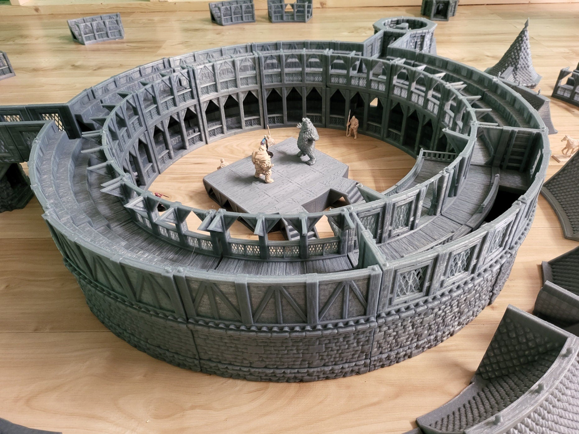 Greek Theater, Arena, Gladiator, Theater, Stage, Gladiator Arena, Coliseum, Fight pit, Thunderdome, Mad Max, Greek, Play, Terrain, Arena Terrain, Dungeons and Dragons, Warhammer, Warhammer Terrain, 32mm Terrain, Tolkien, Great Arena