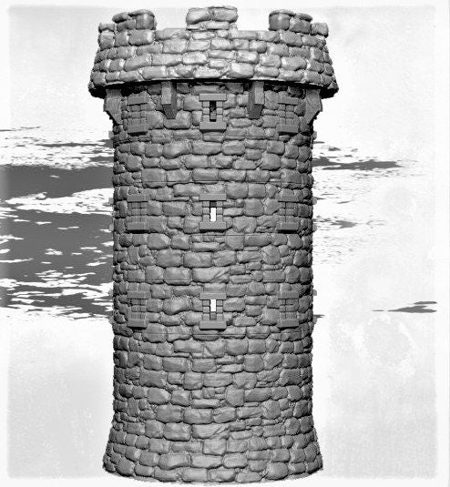 Dark Realms, Tower, Harbor Tower, Harbor, Tower of Sorrow, Warhammer, Dungeons and Dragons, Warhammer Terrain, gift, Terrain Gift, 28mm terrain, Tabletop Terrain, Sea Tower, sea Fort, Fort, Tower Fort, Harbor Fort, Defense