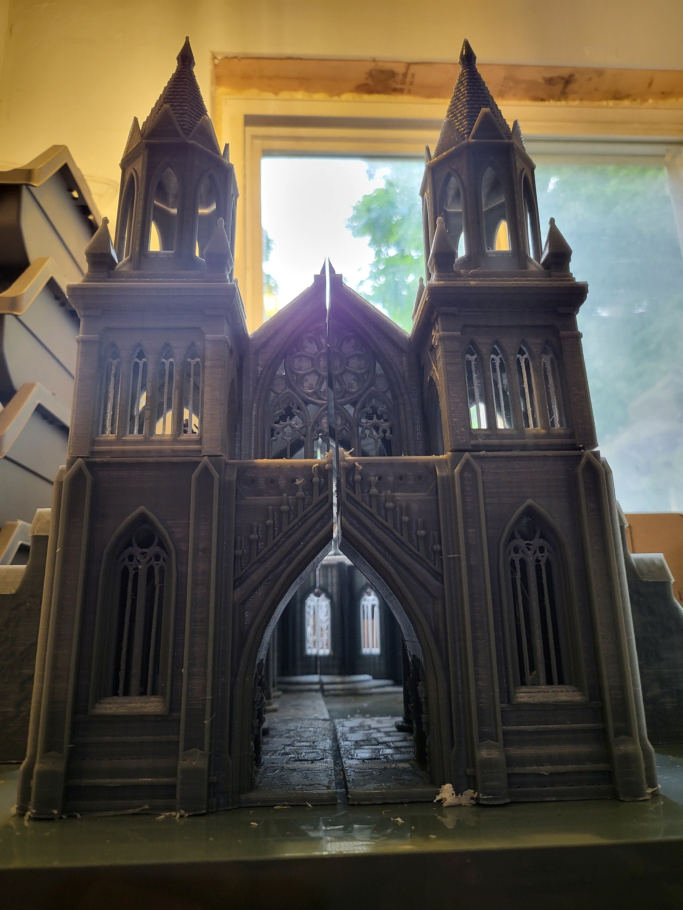 Cathedral factory Ruined Triforium Terrain for Dungeons and Dragons, D&D, DnD, Pathfinder, Wargaming, 28mm, Table Top, Miniature