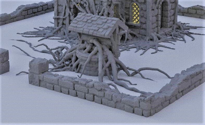 Strange Vine House, Magicians Farmhouse, Enchanted House, Farmhouse, Dungeons and Dragons, Stranger Things, Vine House, Vine Ruins, Ruins, Magician, Tabletop Terrain, Warhammer terrain, 28mm Terrain, Magic House, Strange Things