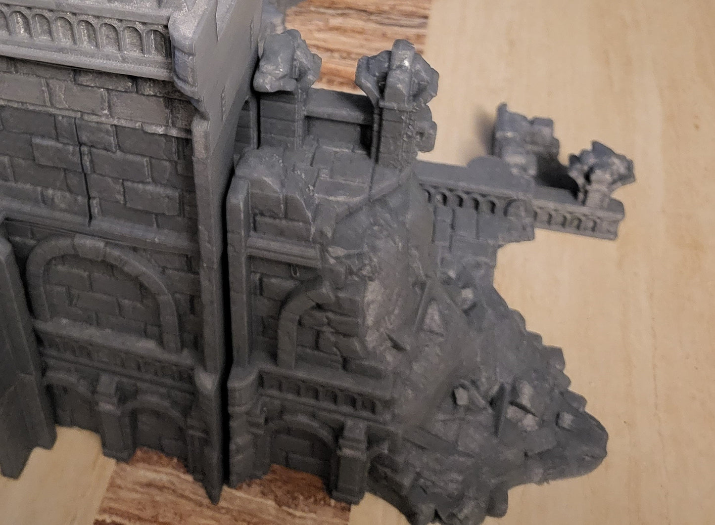 Dark Realms, Tower, Tower Ruins, Arkenfel, Warhammer, Dungeons and Dragons, Warhammer Terrain, gift, Terrain Gift, 28mm terrain, Tabletop Terrain, Walls, Wall Ends, Ruins, Wall End Ruins, Broken Wall, Ruined Wall, Wall, Crumbled Wall, walls, Gondor