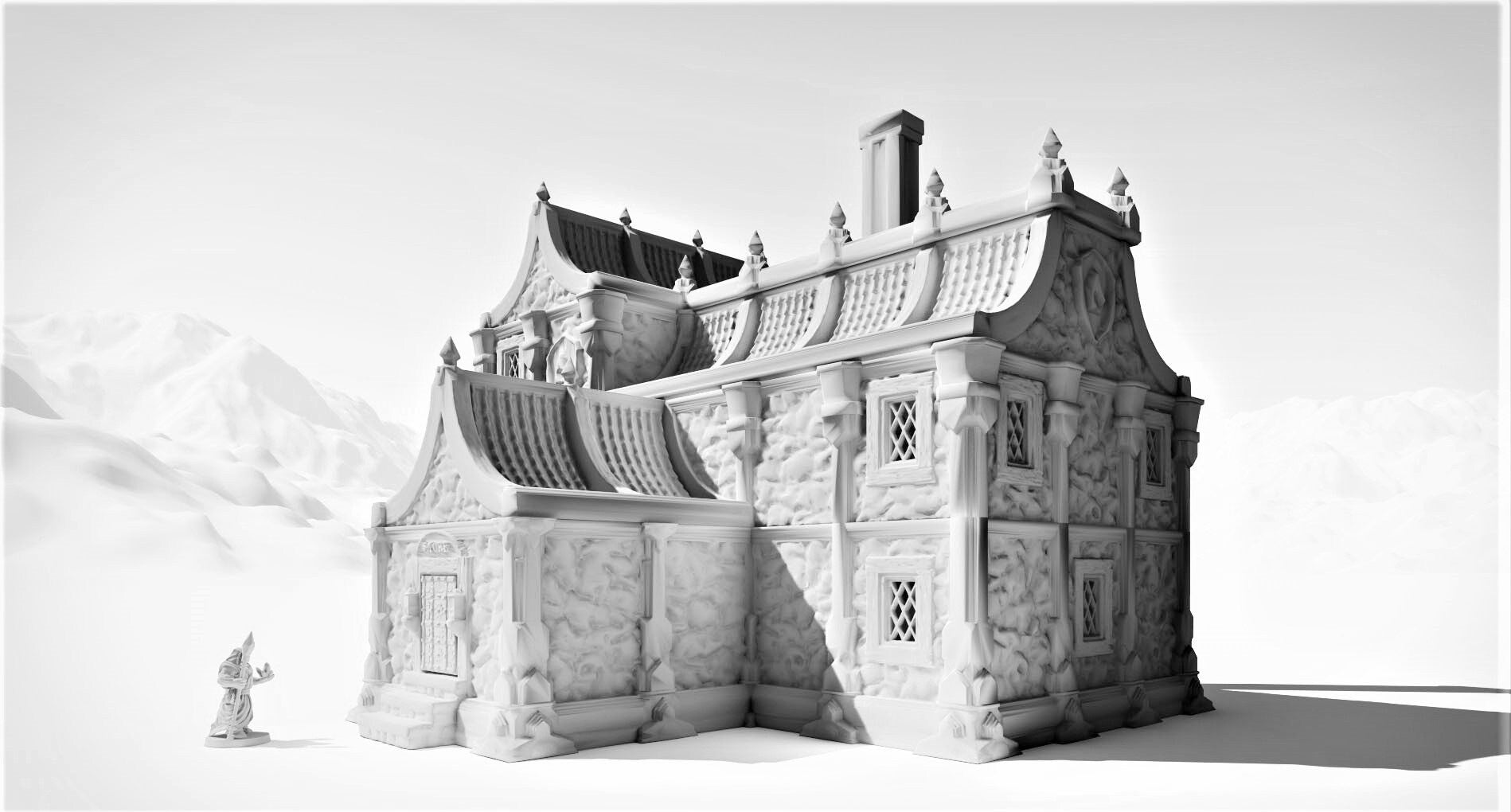 General Store, 28mm Terrain - Drennheim - Warhammer - Dungeons and Dragons - 28mm Terrain - warhammer terrain, store, tabletop terrain, tabletop adventures, adventure store, shop, goods, gift, tolkien, Fantasy, Fantasy Terrain