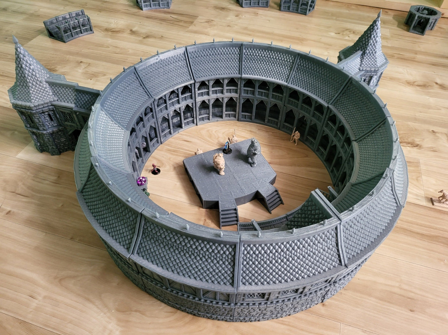 Greek Theater, Arena, Gladiator, Theater, Stage, Gladiator Arena, Coliseum, Fight pit, Thunderdome, Mad Max, Greek, Play, Terrain, Arena Terrain, Dungeons and Dragons, Warhammer, Warhammer Terrain, 32mm Terrain, Tolkien, Great Arena