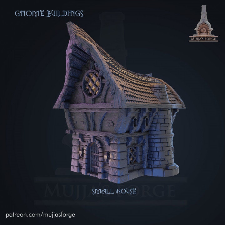 Lonkleg Hollow Small House, Dungeons and Dragons, Warhammer, 28mm Terrain, Tabletop, Tabletop Terrain