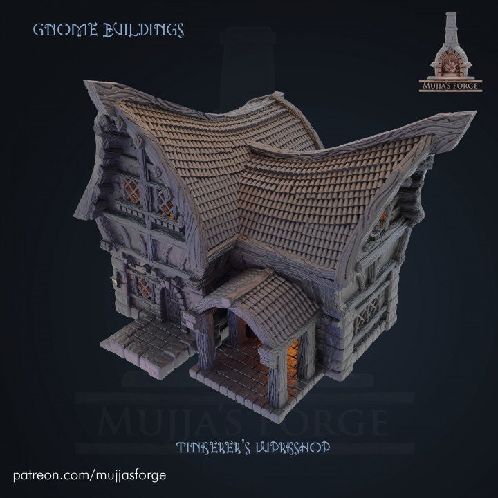 Lonkleg Hollow Tinkerers House, 28mm Scale, Dungeons and Dragons