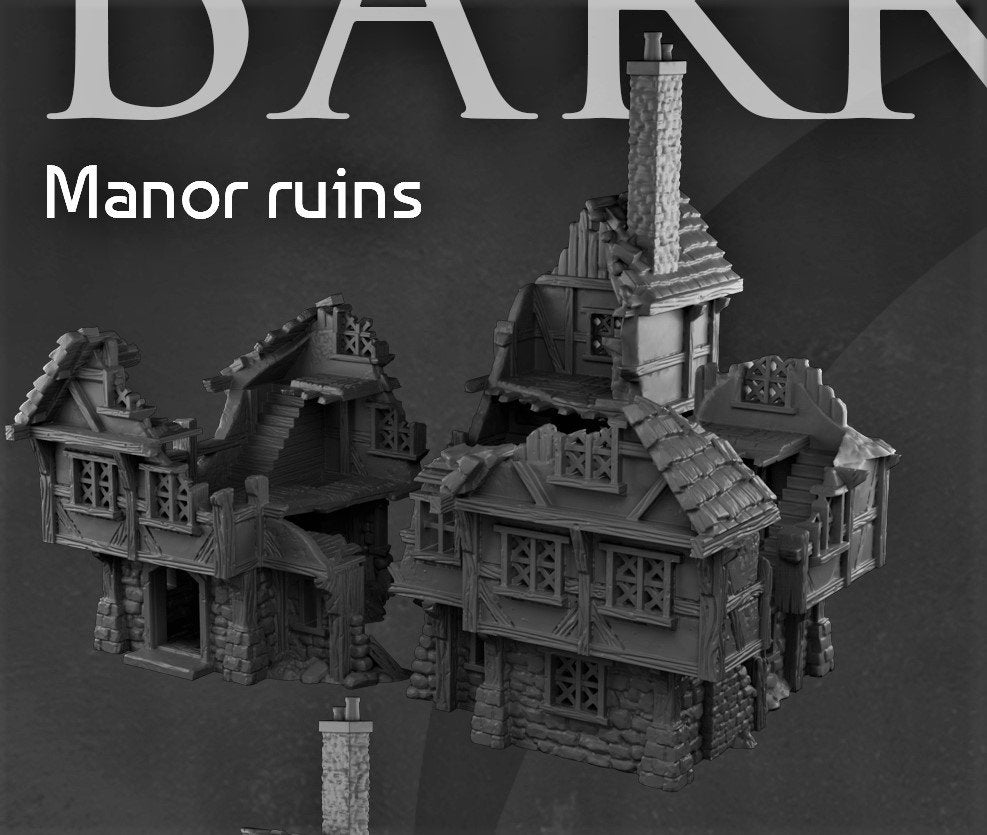 Barrenfall Manor Ruins - 28mm, Darkrealms